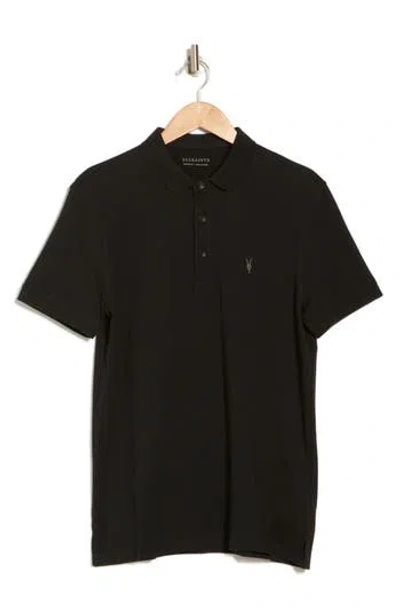 Allsaints Reform Ss Polo In Black