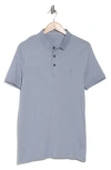 Allsaints Vidal Cotton Polo In Chilled Blue