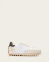 Allsaints Viggo Low Top Runner Trainers In Chalk White