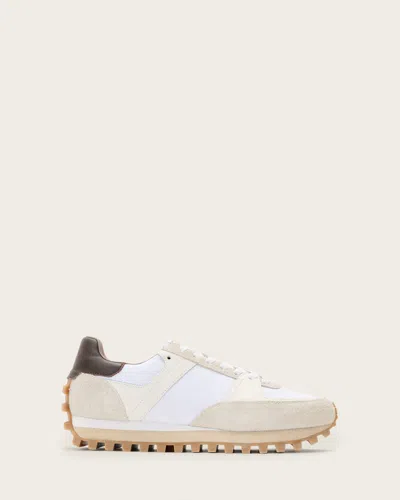 Allsaints Viggo Low Top Runner Trainers In Chalk White