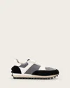 Allsaints Viggo Low Top Runner Trainers In Warm Grey/white