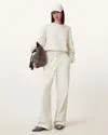 Allsaints Vin Embroidered Logo Wide Leg Sweatpants In Tofu White