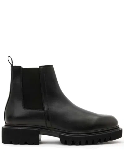 Allsaints Vince Leather Boots In Black