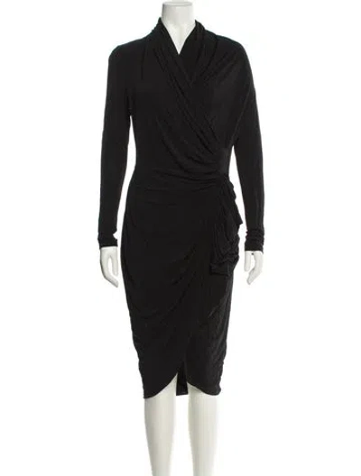 Pre-owned Allsaints Vintage Midi Length Dress In Blue