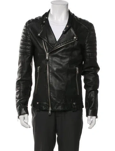 Pre-owned Allsaints Vintage Moto Jacket In Green