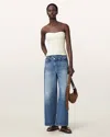 Allsaints Viscose Cruz Bandeau Slim Fit Top In White