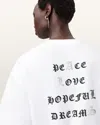 Allsaints Vision Amelie Oversized T-shirt In White