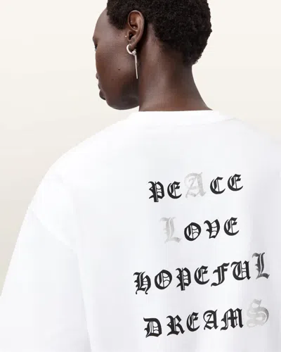 Allsaints Vision Amelie Oversized T-shirt In White