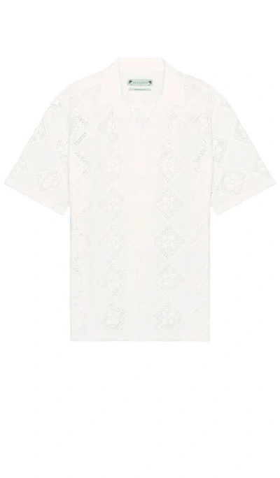 Allsaints Vista Short Sleeve Shirt In White