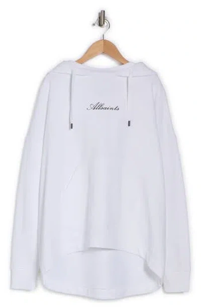Allsaints Vita Etrie Screen Print Hoodie In White