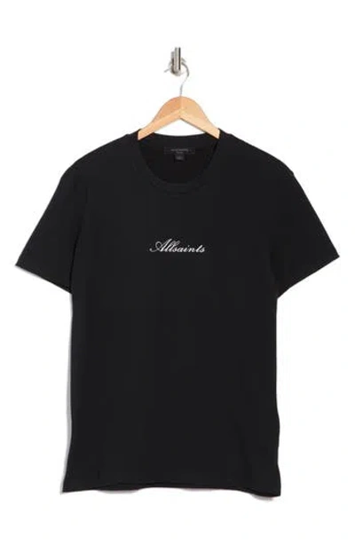Allsaints Vita Logo Print T-shirt In Black