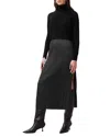 Allsaints Vittoria 2-in-1 Pleated Midi Dress In Black