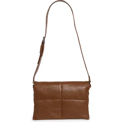 Allsaints Vittoria Quilted Leather Shoulder Bag In Brown
