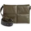 Allsaints Vittoria Quilted Leather Shoulder Bag In Olive Green