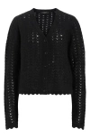 Allsaints Vivian Open Stitch Cardigan In Black