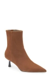Allsaints Vivian Pointed Toe Bootie In Brown