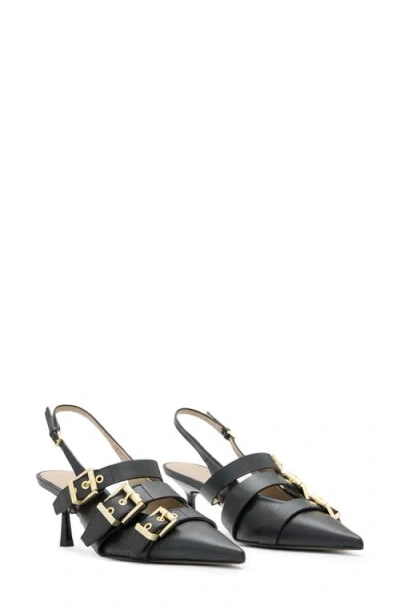 Allsaints Vivian Slingback Pointed Toe Pump In Black