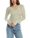 Allsaints Vivian Button-front Eyelet Cardigan In Green