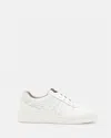 Allsaints Vix Low Top Round Toe Leather Trainers In White