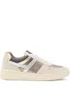 Allsaints Vix Panelled Retro Sneakers In White/metallic