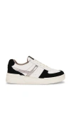 Allsaints Suede Vix Sneakers In 화이트 & 블랙