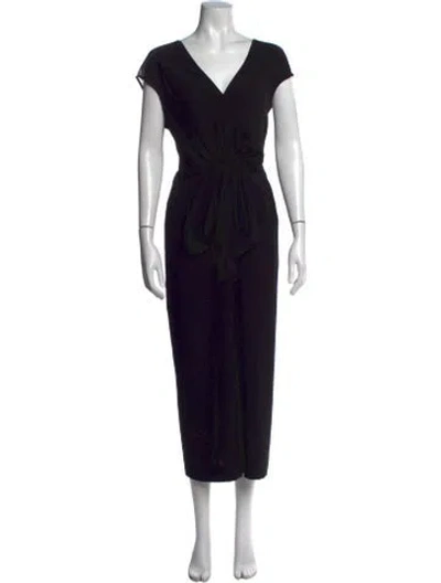 Pre-owned Allsaints V-neck Jumpsuit In Black