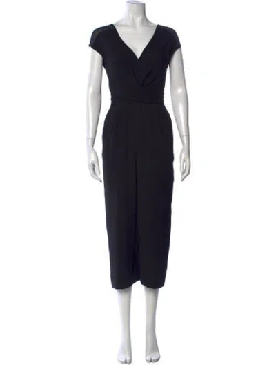 Pre-owned Allsaints V-neck Jumpsuit In Black