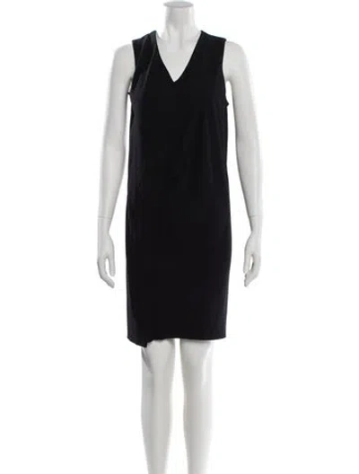Pre-owned Allsaints V-neck Mini Dress In Black