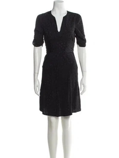 Pre-owned Allsaints V-neck Mini Dress In Black