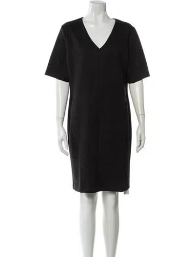 Pre-owned Allsaints V-neck Mini Dress In Black