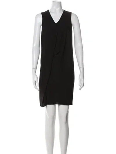 Pre-owned Allsaints V-neck Mini Dress In Black