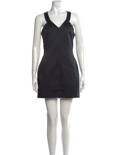 Pre-owned Allsaints V-neck Mini Dress In Black