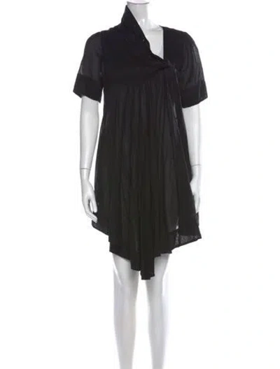 Pre-owned Allsaints V-neck Mini Dress In Black