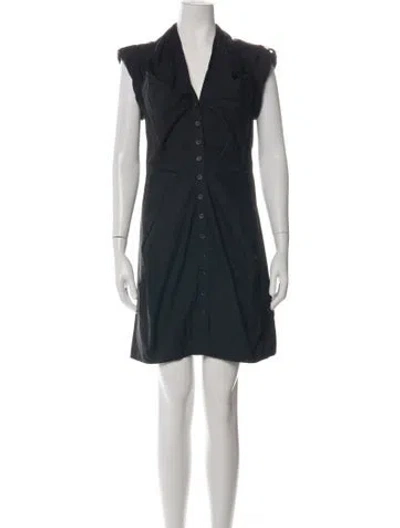 Pre-owned Allsaints V-neck Mini Dress In Black