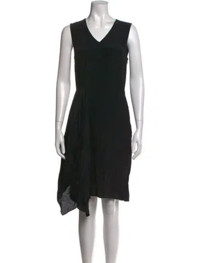 Pre-owned Allsaints V-neck Mini Dress In Black