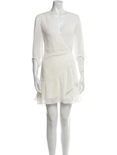 Pre-owned Allsaints V-neck Mini Dress In Neutral
