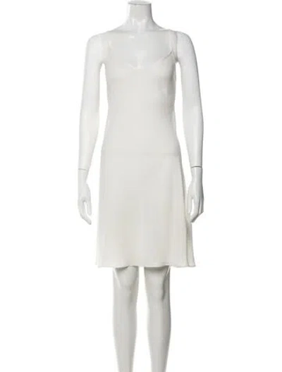 Pre-owned Allsaints V-neck Mini Dress In Neutral