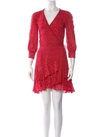 Pre-owned Allsaints V-neck Mini Dress In Red