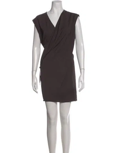Pre-owned Allsaints V-neck Mini Dress W/ Tags In Green