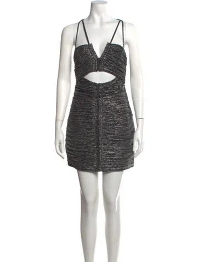Pre-owned Allsaints V-neck Mini Dress W/ Tags In Multicolor