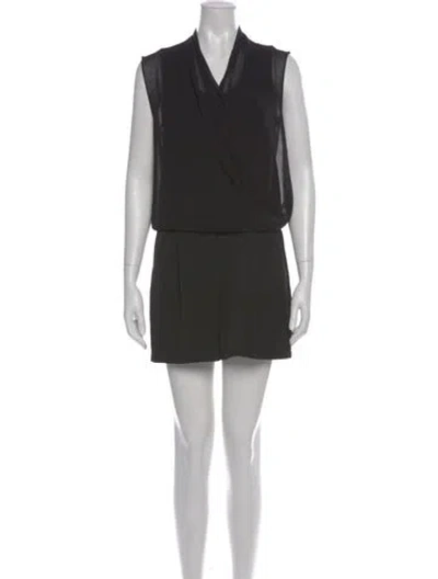 Pre-owned Allsaints V-neck Romper In Black