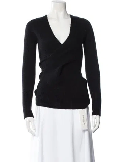 Pre-owned Allsaints V-neck Sweater In Black