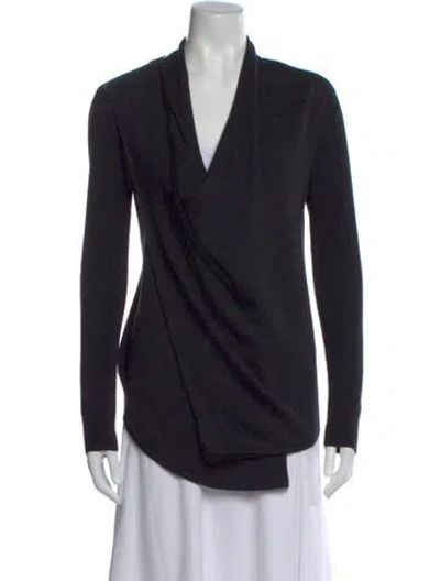 Pre-owned Allsaints V-neck Sweater In Black