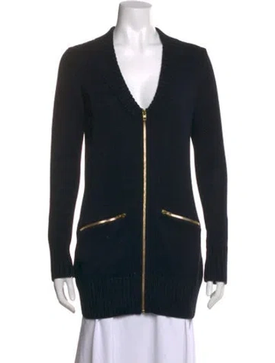 Pre-owned Allsaints V-neck Sweater In Black
