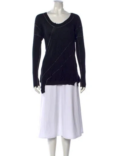 Pre-owned Allsaints V-neck Sweater In Black