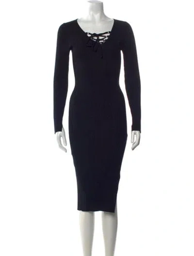Pre-owned Allsaints V-neck Sweater In Black