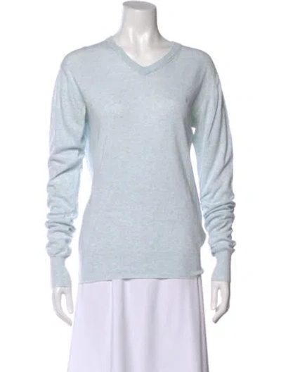 Pre-owned Allsaints V-neck Sweater In Blue
