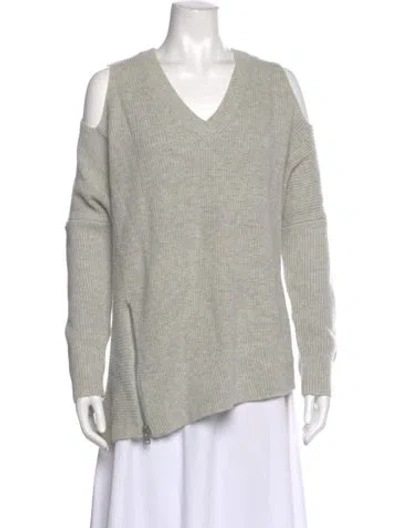 Pre-owned Allsaints V-neck Sweater In Gray