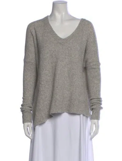 Pre-owned Allsaints V-neck Sweater In Gray