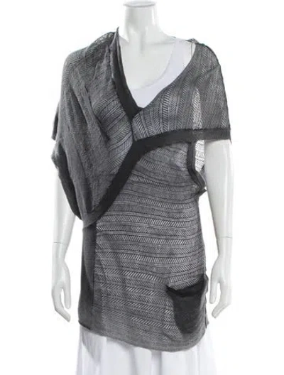 Pre-owned Allsaints V-neck Sweater In Gray